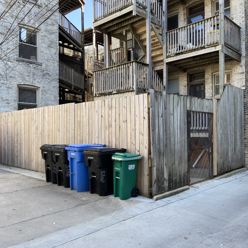 A Block Bin at a multi-unit building