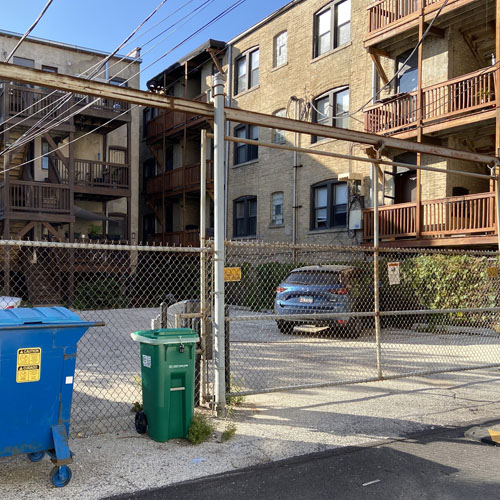 A Block Bin at a house owned by a property manager